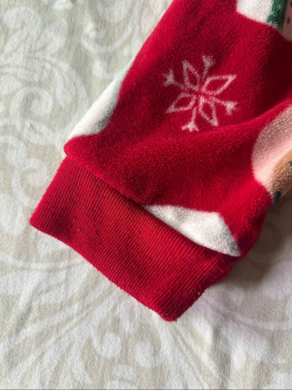 Carter's Red Holiday Fleece One-Piece Footed Pajamas with Mug & Bear Print